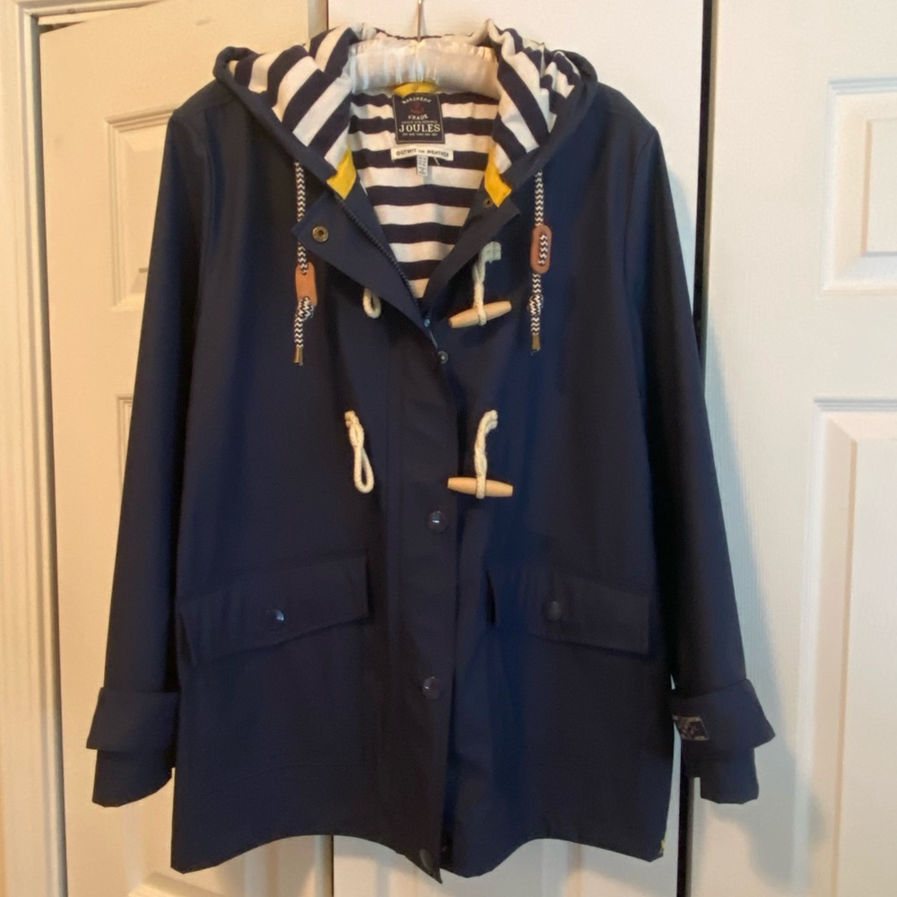 Joules Navy Rain Coat with Toggles 12